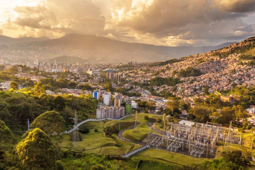 City in Colombia on the Hill